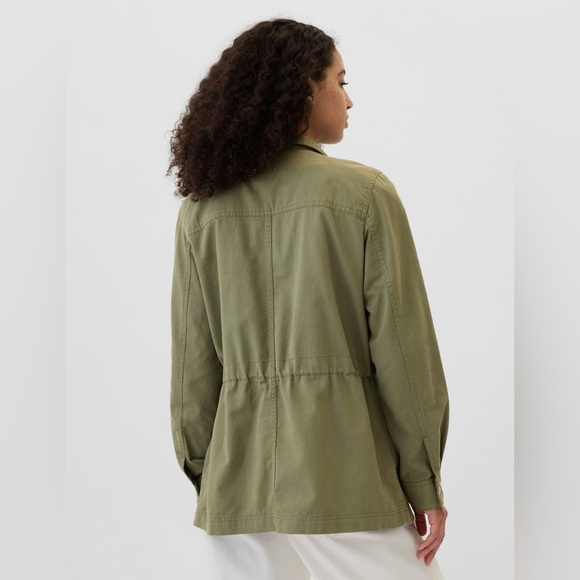 NWT Upcycled “Gucci” embroidered Tiger patch olive green field jacket size XL - Picture 10 of 15